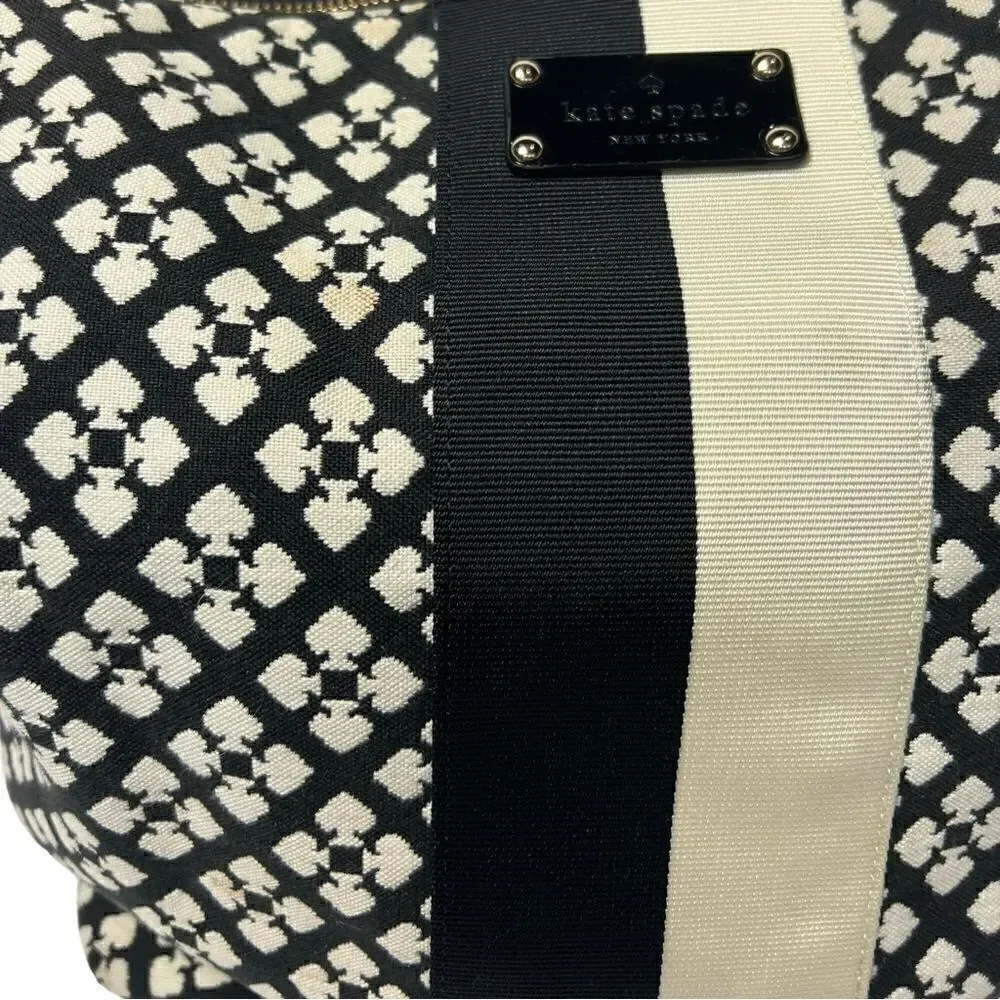Kate Spade Signature Shoulder Bag Purse Black and White